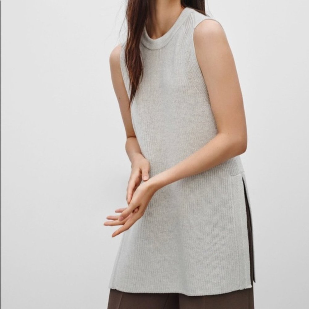 WILFRED PALMIER KNIT SWEATER VEST - XS